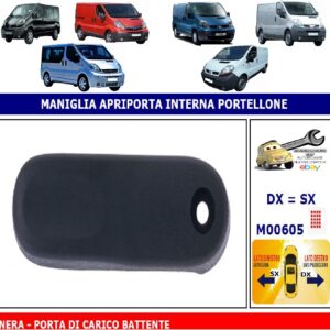 Per Nissan Primastar 04/2001-10/2007 Maniglia Interna Apriporta Portellone Porta Carico Battente Dx=Sx
