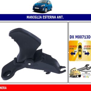 Per Renault Twingo 09/2007-12/2011 Maniglia Esterna Apriporta Anteriore Dx Nera