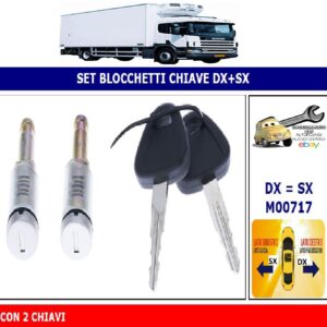 Per Scania 114 01/1996-12/2005 Coppia Blocchetti Nottolini con Chiave Dx e Sx