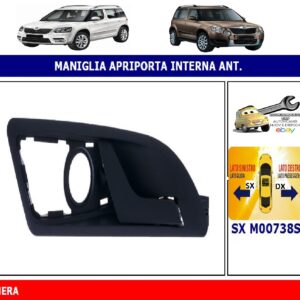Per Skoda Yeti 10/2009-09/2013 Maniglia Apriporta Interna Anteriore Sx Nera