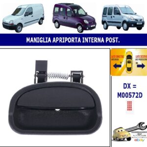 Per Nissan Kubistar dal 2004 Maniglia Interna Apriporta Post. Porta Scorrevole Dx Nera