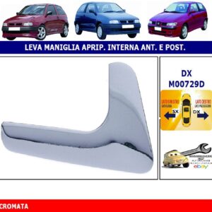 Per Seat Ibiza 03/1993-09/1996 Leva Cromata per Maniglia Interna Apriporta Anteriore Dx