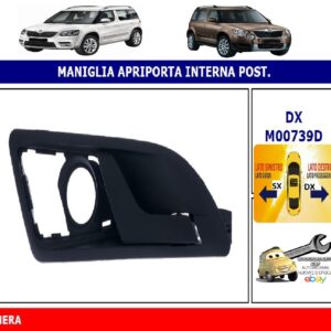 Per Skoda Yeti 10/2009-09/2013 Maniglia Apriporta Interna Posteriore Dx Nera