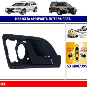 Per Skoda Yeti 10/2009-09/2013 Maniglia Apriporta Interna Posteriore Sx Nera