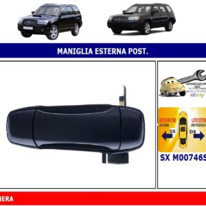 Per Subaru Forester 09/2005-03/2008 Maniglia Apriporta Esterna Posteriore Sx Nera