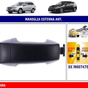 Per Subaru Forester 04/2008-10/2013 Maniglia Apriporta Esterna Anteriore Sx Nera