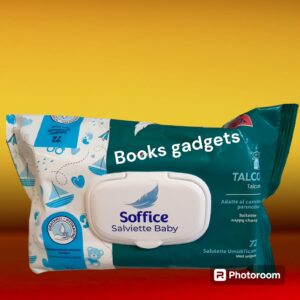 1 Confezione (72 Salviettine Imbevute) Soffice Salviette per l'igiene dei Bimbi Talco