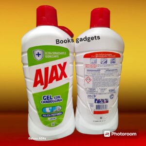 1 Flacone AJAX Gel con Candeggina  Ultra Sgrassante e Igienizzante Profumo Limone
