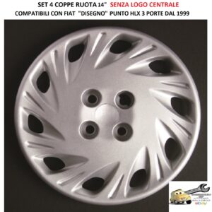 COPRICERCHI FIAT PUNTO HLX 3 PORTE