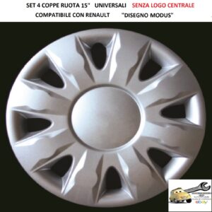 349 441.15 COPRICERCHI 15" PER RENAULT MODUS SENZA LOGO