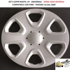 349 496.14 COPRICERCHI 14" PER FORD KA DAL 2009 SENZA LOGO