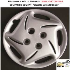 349 708.13 COPRICERCHI 13" PER FIAT SEICENTO BRUSH