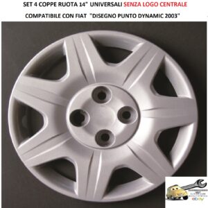 349 712.14 COPRICERCHI 14" DISEGNO FIAT PUNTO DYNAMIC 2003