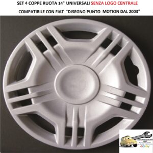349 713.14 COPRICERCHI 14" DISEGNO FIAT PUNTO MOTION DAL 2003