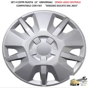349 770.15 COPRICERCHI 15" PER FIAT DUCATO DAL 2015 SENZA LOGO