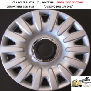 349 759.16 COPRICERCHI 16" PER FIAT 500L SENZA LOGO