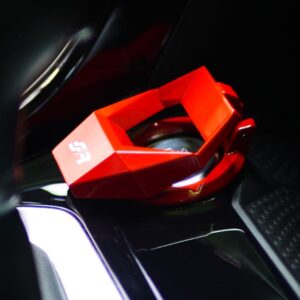 989 SSR6 COVER PULSANTE STARTER ROSSO IN ALLUMINIO