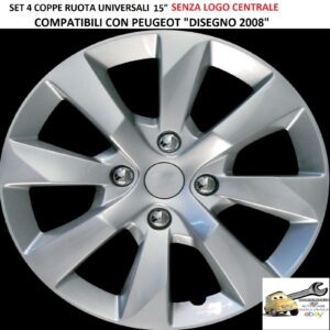 349 811.15 SET COPPE RUOTA PER PEUGEOT"DISEGNO 2008" 15