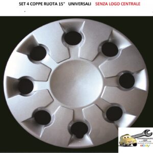 349 442.15 set 4 coppe ruota universali 15" senza logo centrale