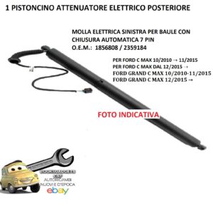 969 EFD101-L PISTONCINO ELETTRICO BAULE POSTERIORE DX CON CHIUSURA AUTOMATICA 7PIN