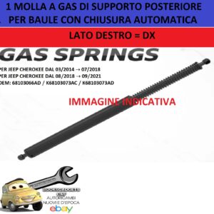 969 EJP100-R Per Jeep Cherokee 03/2014-07/2018 Molla a gas di Supp. Post. Dx per Baule C/Chius. Automatica