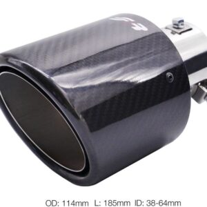 989 TRX/121C Terminale di Scarico Rotondo Inclinato in Carbonio uscita Ø114mm 38-64mm L.185mm Simoni Racing