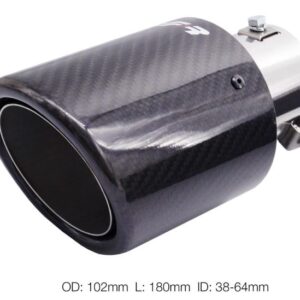 989 TRX/120C Terminale di Scarico Rotondo Inclinato in Carbonio uscita Ø102mm 38-64mm L.180mm Simoni Racing