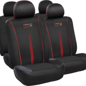 980 12700 Oracle Red Bull Racing Set Completo Coprisedile 10pz Powerbar Nero/Rosso
