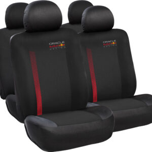 980 12707 Oracle Red Bull Racing Set Coprisedili Completo Powerbar 10pz Nero/Rosso