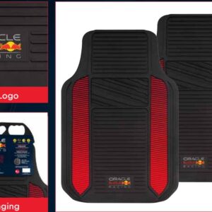 980 12715 Oracle Red Bull Racing Coppia Tappeti in pvc Powerbar Nero/Rosso per Furgoni
