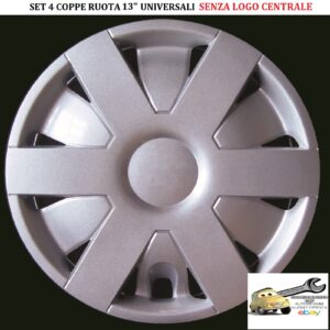 349 419.13 Set 4 Copricerchi Coppe Ruota 13” Universali (SENZA LOGO)