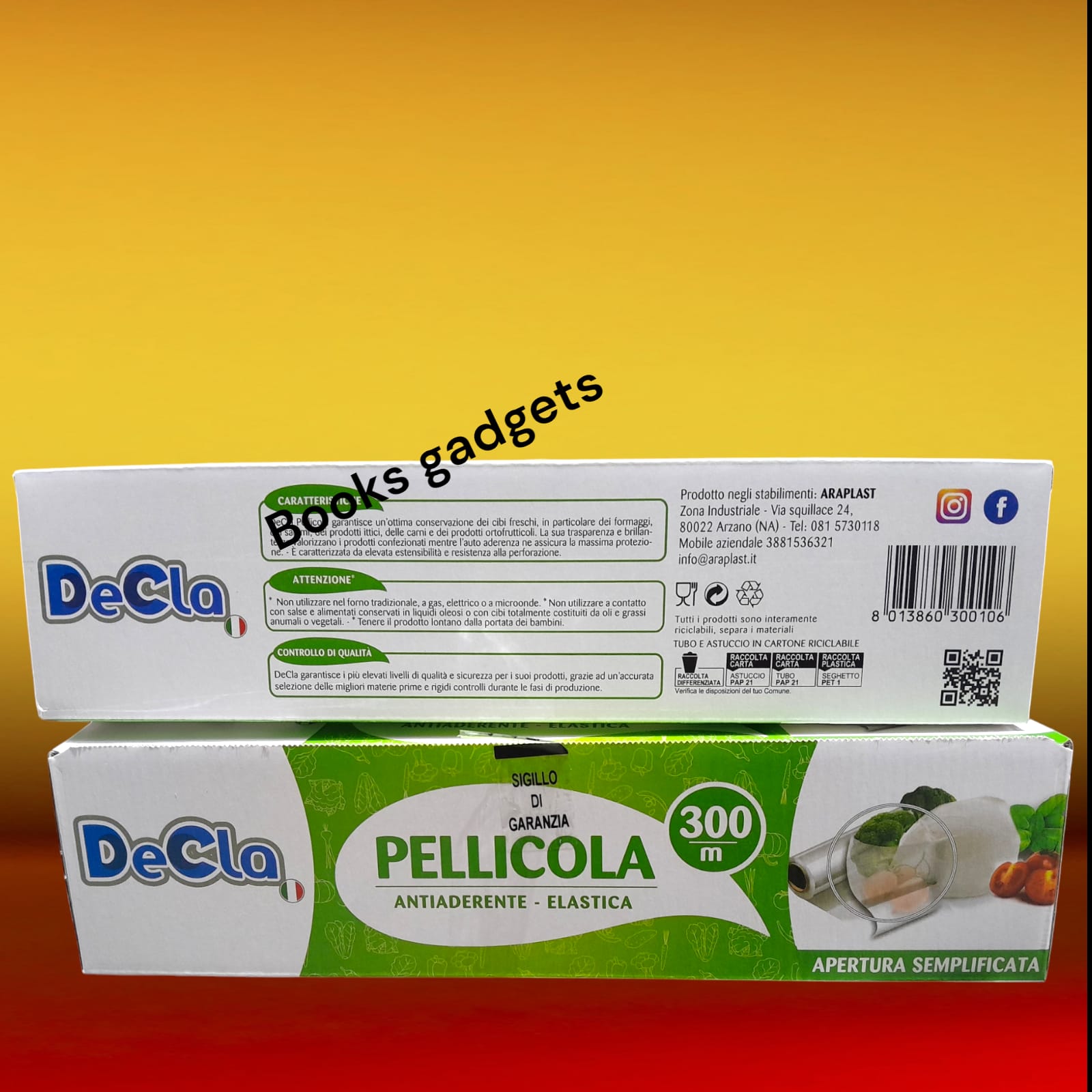 10 Confezioni DeCla Pellicola per Alimenti Antiaderente Elastica 300 Metri