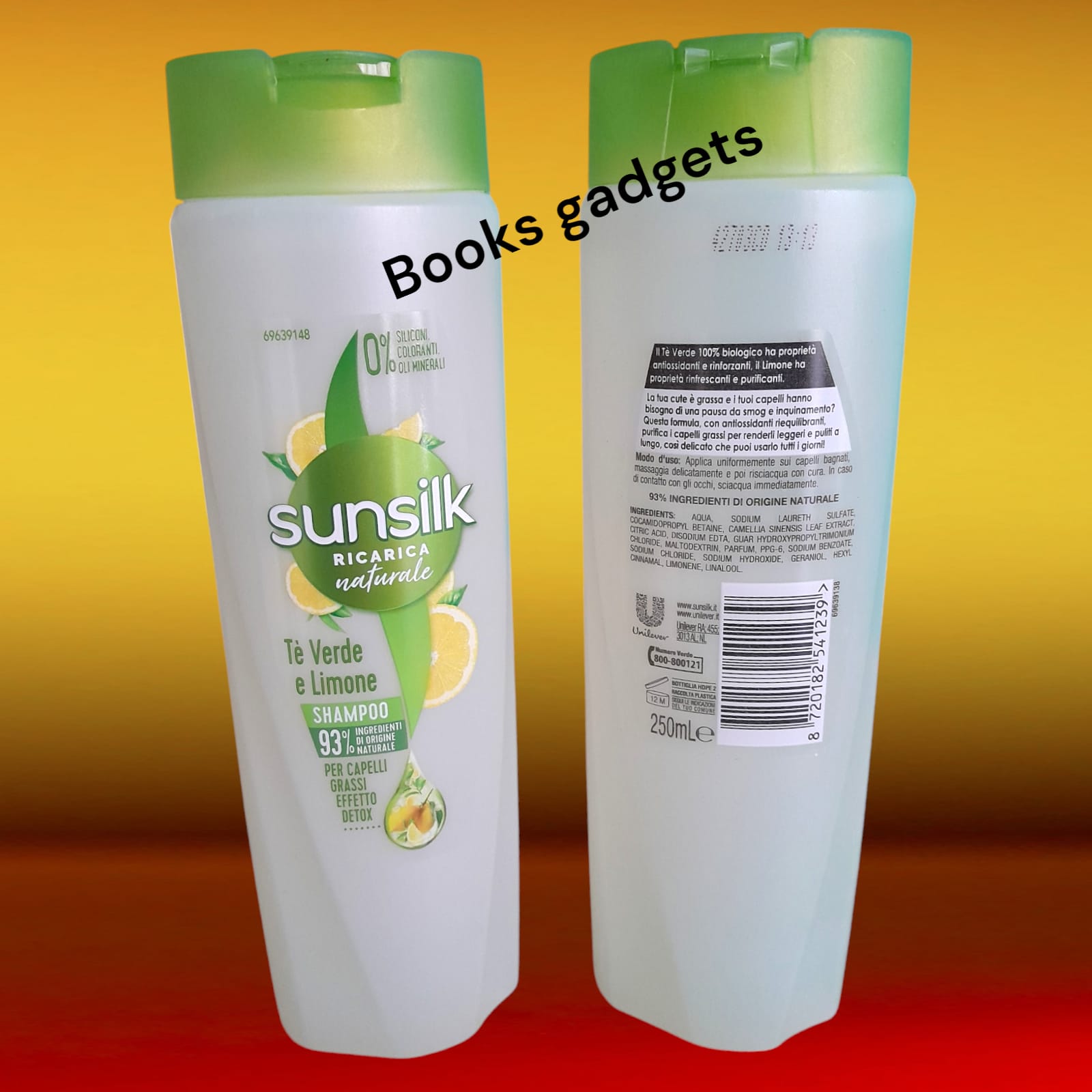10 Flaconi Sunsilk Shampoo Te Verde & Limone Capelli grassi Detox 250ml