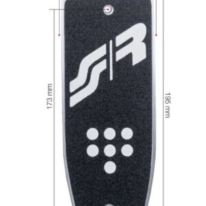 989 820AS Pedana in Alluminio con Grip Antiscivolo Fissaggio con Biadesivo o Viti Simoni Racing