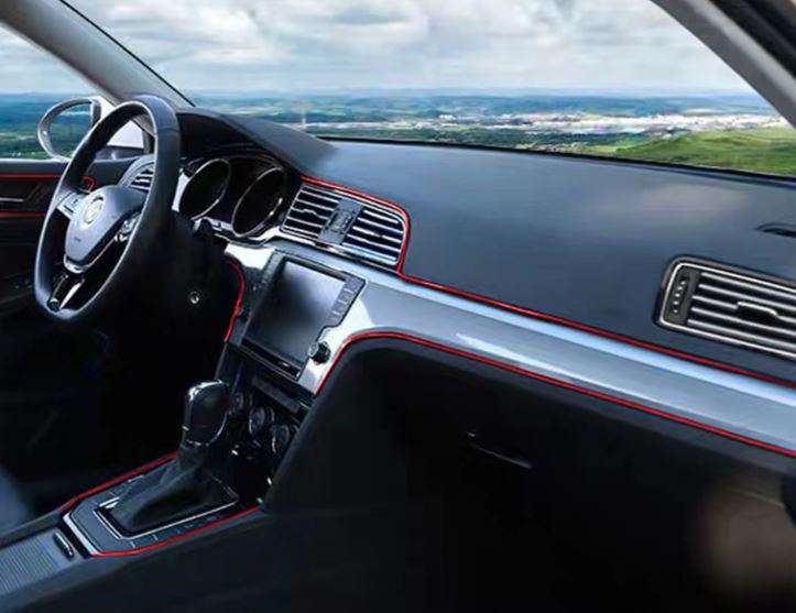 989 CHB Striscia a Profilo Cromato Blu per Interni Auto 3 Metri in ABS Simoni Racing