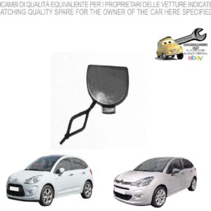 966 1323821 Per Citroen C3 dal 12/2009-02/2013 Coprigancio Paraurti Posteriore Primer 7422F7