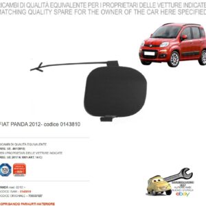 966 0143810 Per Fiat Panda dal 02/2012 Coprigancio Paraurti Anteriore 735537027