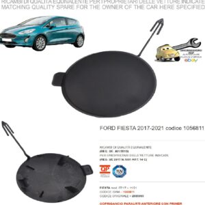 966 1056811 Per Ford Fiesta 07/2017-11/2021 Coprigancio Paraurti Anteriore Primer 2085065