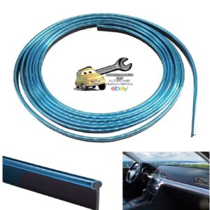 989 CHB Striscia a Profilo Cromato Blu per Interni Auto 3 Metri in ABS Simoni Racing