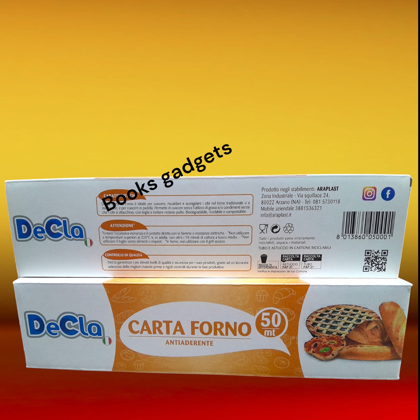 10 Confezioni DeCla Carta Forno Antiaderente Cuocere e Riscaldare Alimenti 50 Metri