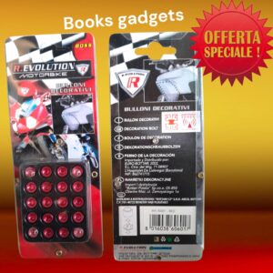 8016038606017 Kit 20 Bulloni in alluminio BOSS di Colore Rosso per Decorare la moto Look Sportivo