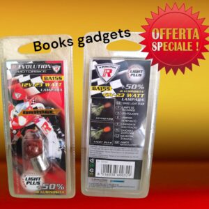 8016038600329 Lampadina Moto Scooter ARANCIO BA15s 12V 23W Visibilità + 50% alle Tradizionali