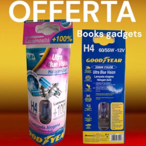 8016038770206 GOODYEAR 2 pz Lampada Lampadina Alogena Auto Ultra BLU Vision H4 60/55W P43T 12V