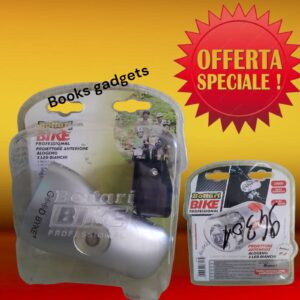 8016038963134 Poriettore Anteriore Bici con Lampada Alogena e 3 LED Bianchi 5 Funzioni