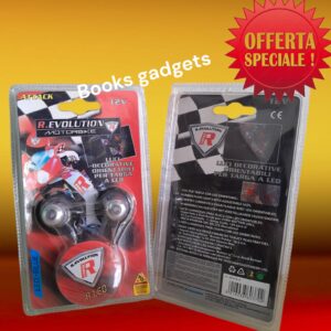 8016038603702 Coppia Luci targa a LED BLU Orientabili 12v per Moto Scooter