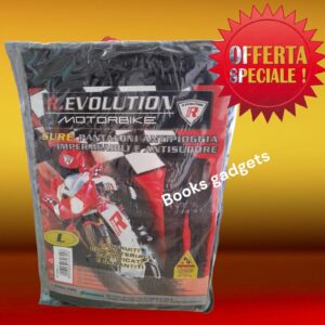 8016038626558 Pantalone Nero Pioggia antipioggia Impermeabile per moto Scooter Lavoro Taglia L