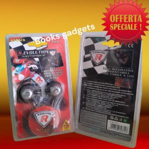 8016038603726 Coppia Luci targa a LED ROSSO Orientabili 12v per Moto Scooter