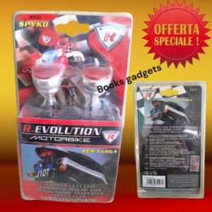 8016038601074 Coppia Lampade Led ROSSO Stroboscopiche con regolatore Perfetto x targa Moto Scooter