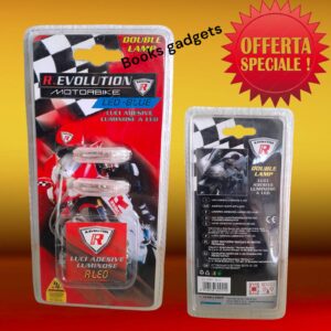 8016038602514 Coppia di Luci Adesive BLU a Led per Moto Scooter Bassissimo Consumo