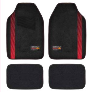 980 12713 Oracle Red Bull Racing Set Completo Tappeti Moquette e pvc Powerbar Nero/Rosso per Auto
